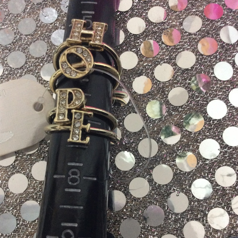 HOPE STACKABLE RING SET GOLD - Picture 3 of 5